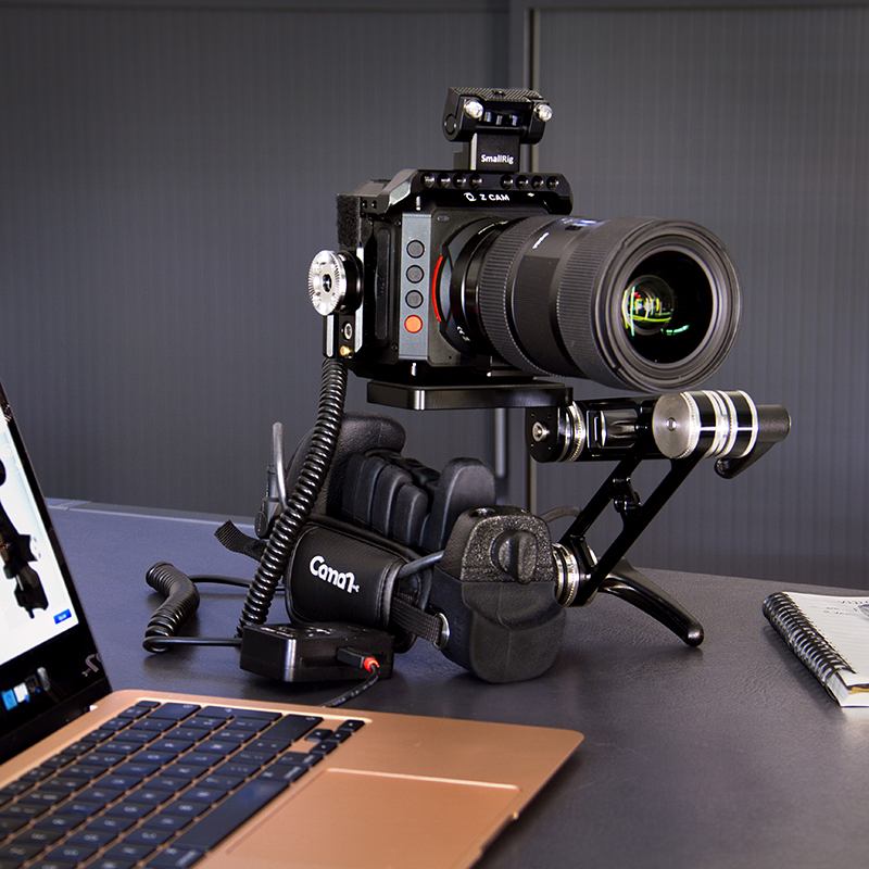 Z CAM mounted on a Caman handle
