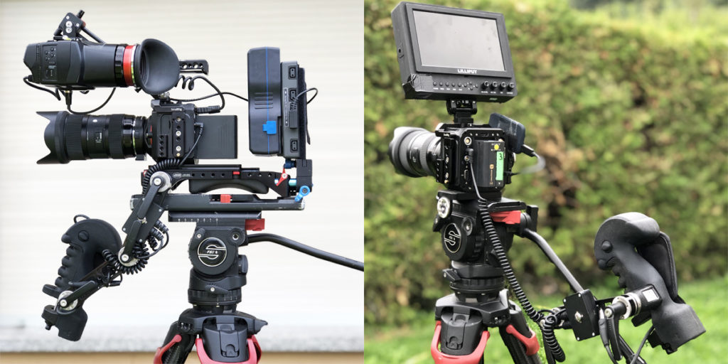 Caman S GRIP PRO with a Z CAM E2 video camera on a tripod