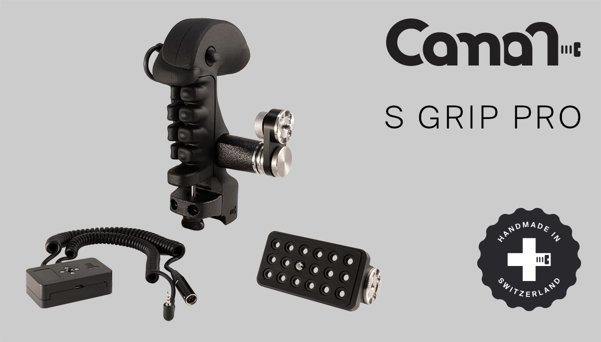 Caman S GRIP PRO with mini rig arm (spacer) and mounting plate