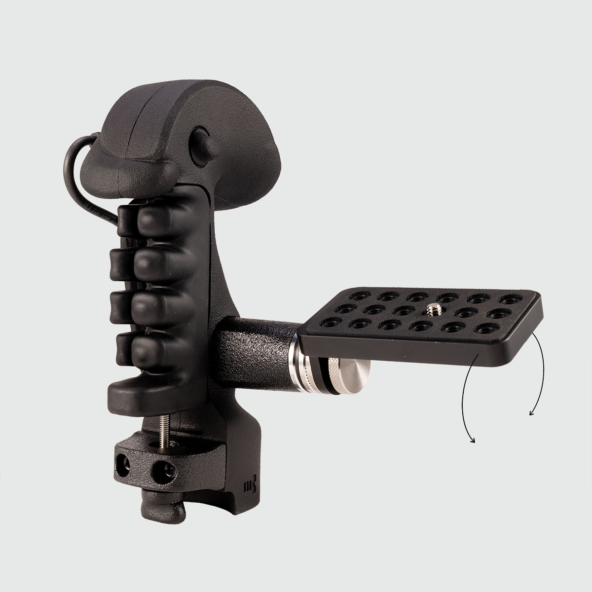 Illustration du système de friction Caman avec le plateau de montage caméra de la S GRIP PRO